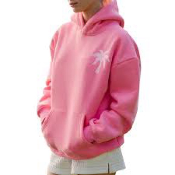 Pink Palm Puff hoodie - Picture 2 of 4